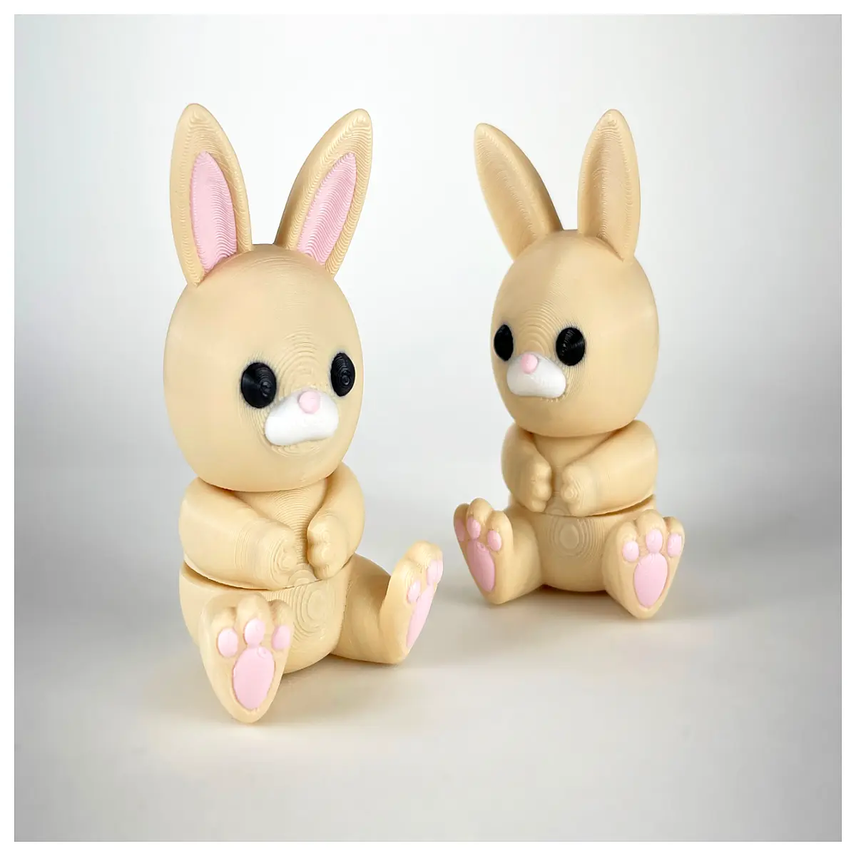 articulated rabbit plush jointed poseable bunny toy for kids