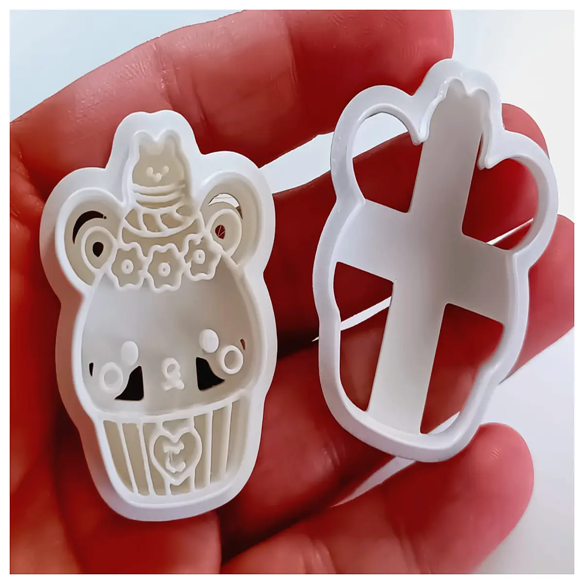 cute bunny shaped cupcake cutter for baking kids party favors