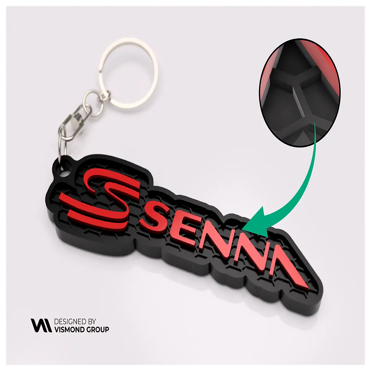senna keychain metal alloy car pendant for men gift auto accessory