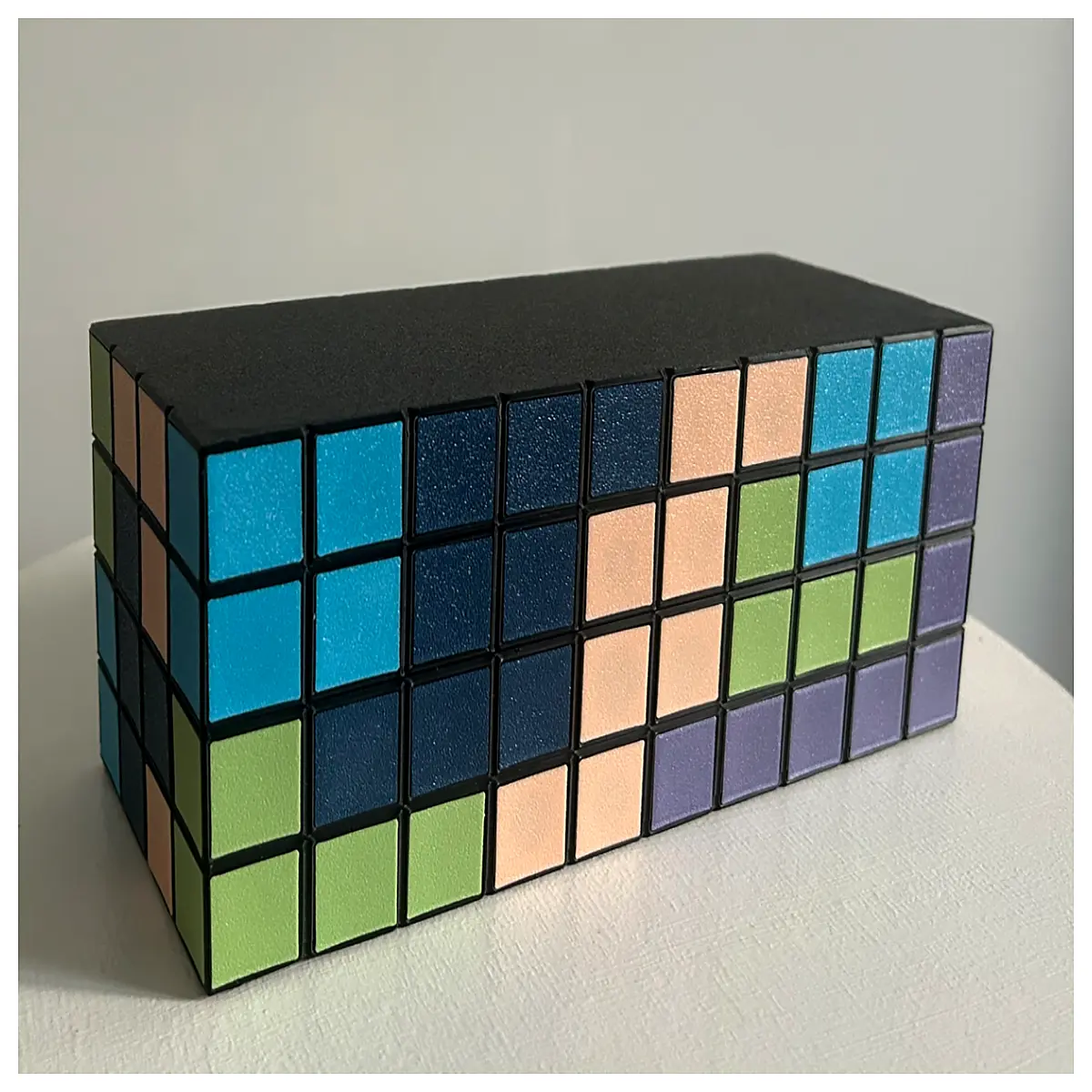 magnetic closure block storage box puzzle organizer desktop toy