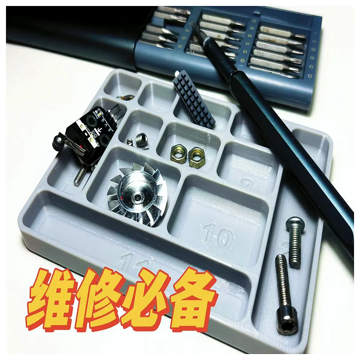 repair parts organizer tray for disassembly sorting screws components magnetic mat small hardware bin box