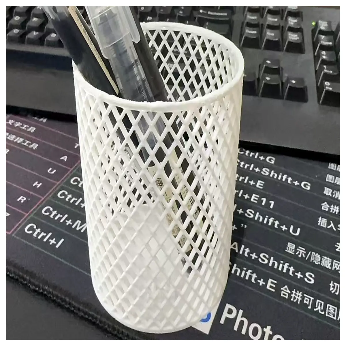 hollow out pen holder desk organizer mesh metal pencil cup modern office supplies storage for home