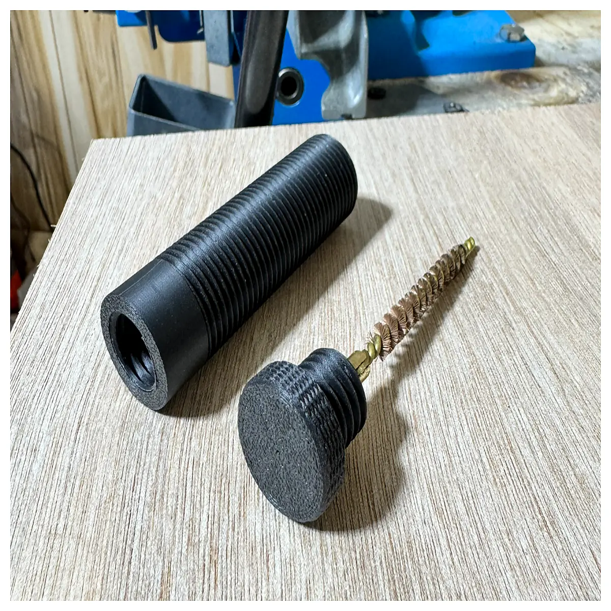 brass neck cleaning brush holder for reloading supplies