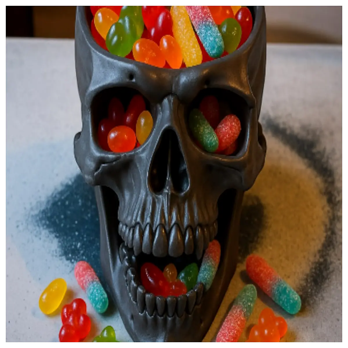halloween skull candy bowl plastic trick or treat container spooky party favor bulk