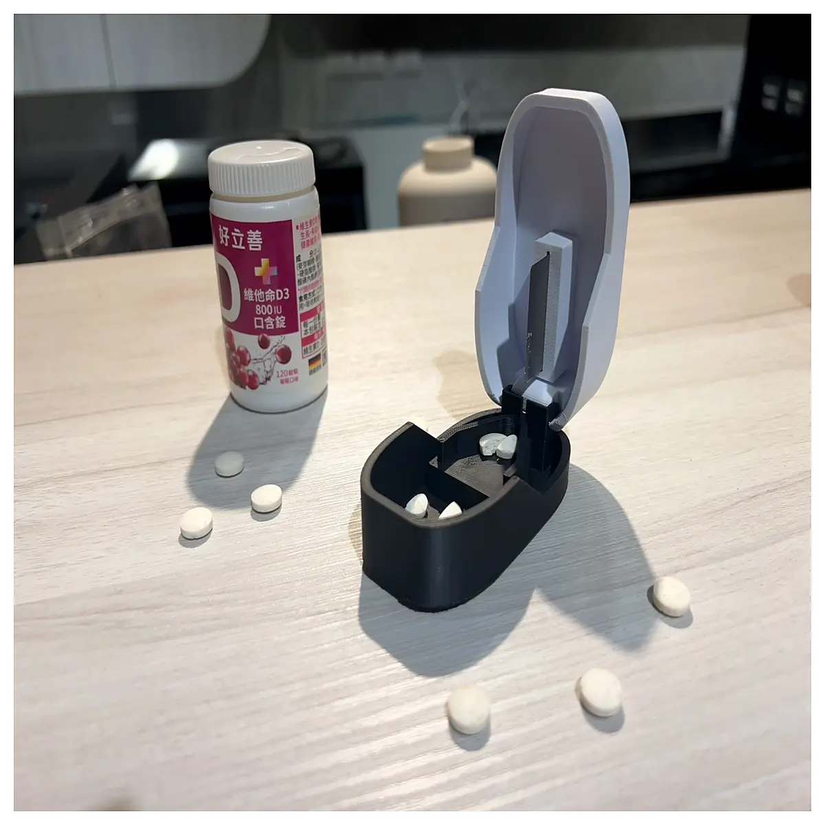 compact pill splitter cutter half dose medication organizer travel friendly small space saver