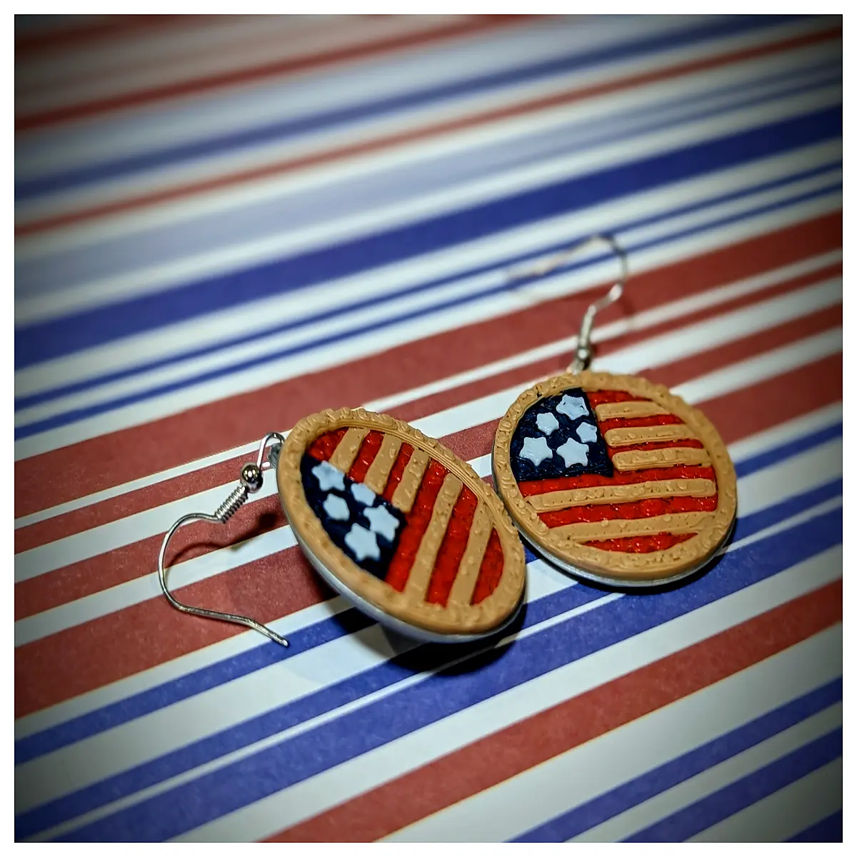usa flag earrings patriotic star stripe jewelry for independence day celebration