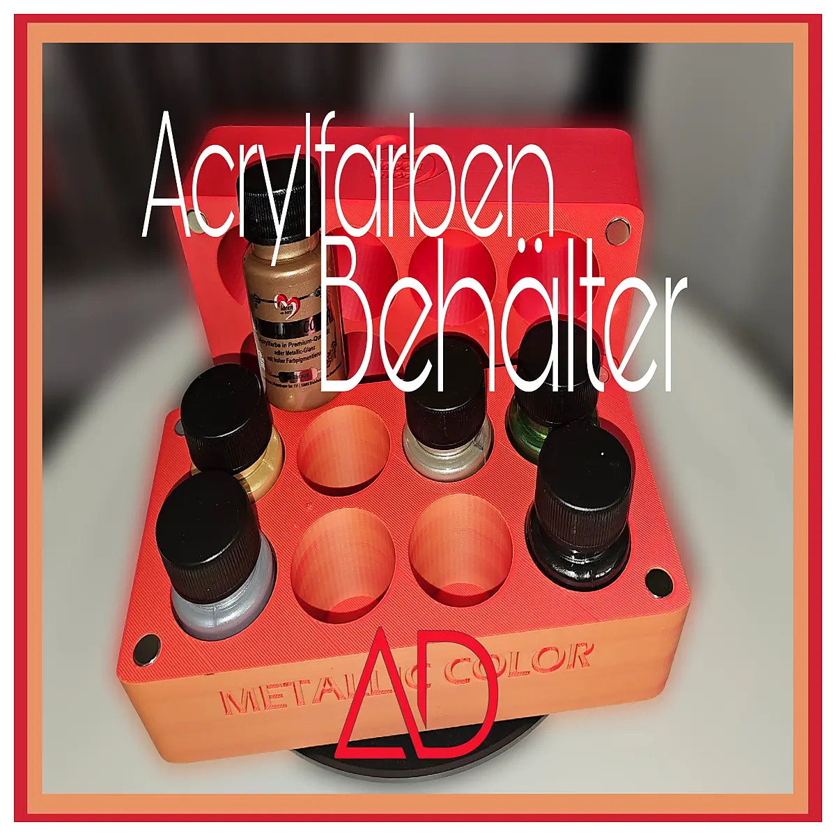 acrylic paint storage organizer box for artists studio supplies