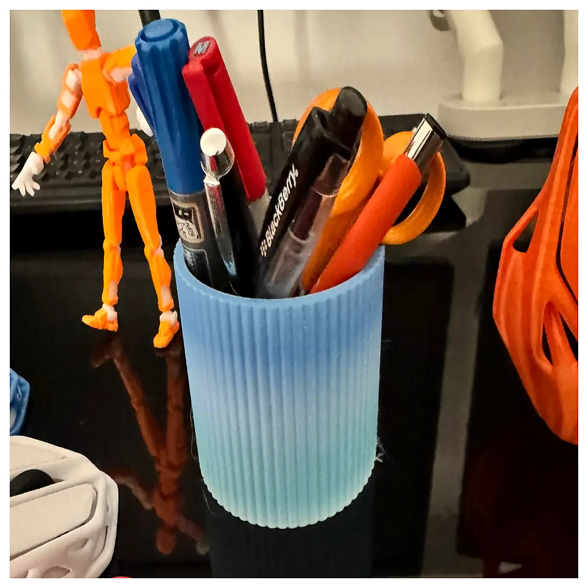 metal pen holder desk organizer multi compartment office supplies storage rack for ballpoint pens pencils and markers