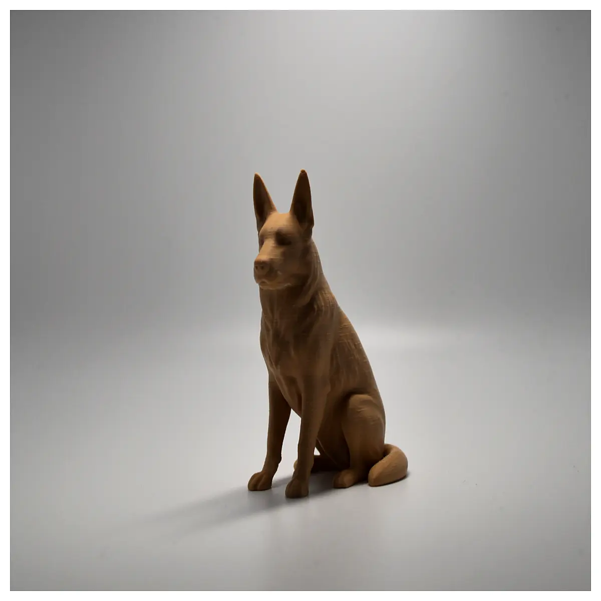 german shepherd sitting pose photography props realistic dog statue for garden decor