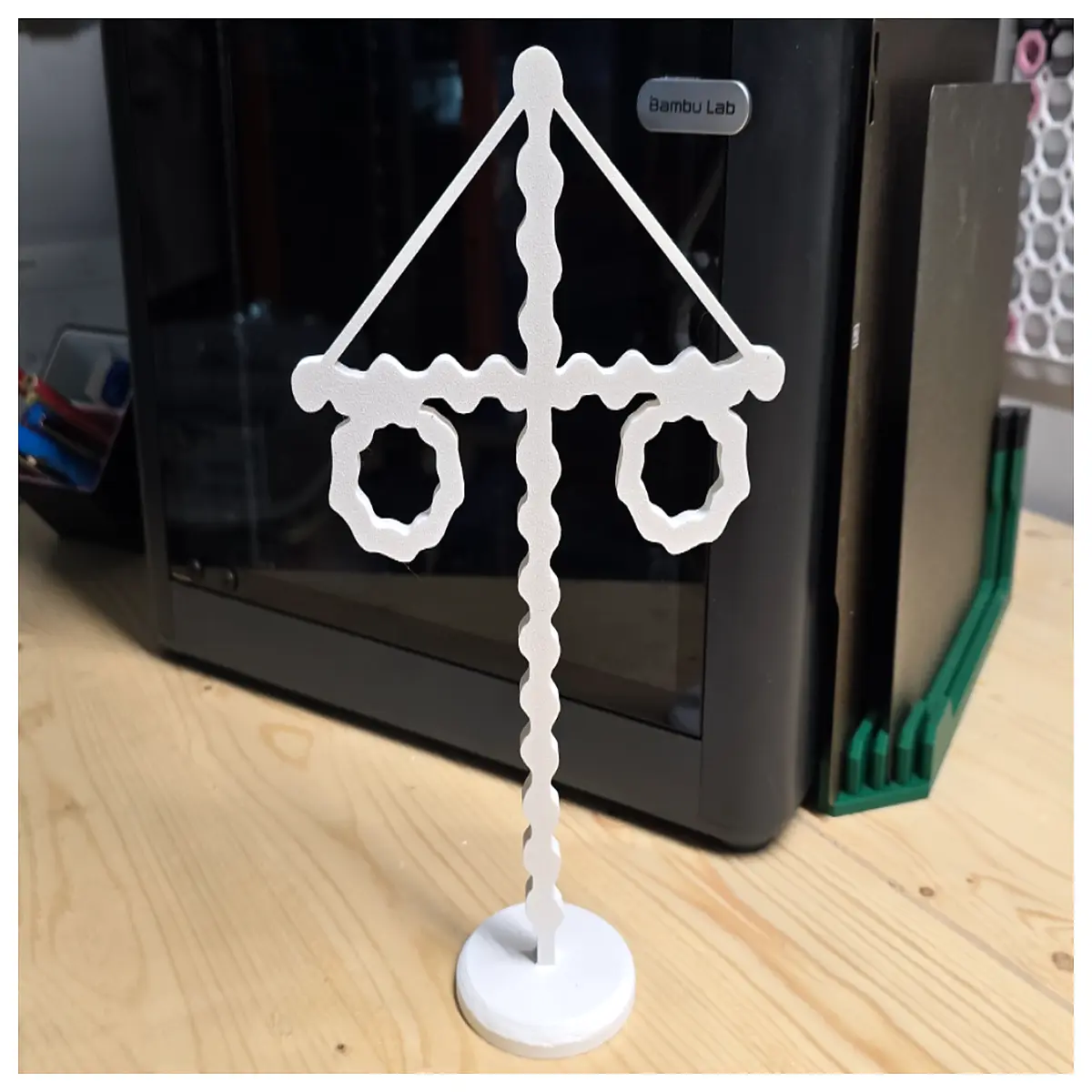 midsummer pole decoration for garden party summer celebration outdoor festive wooden totem