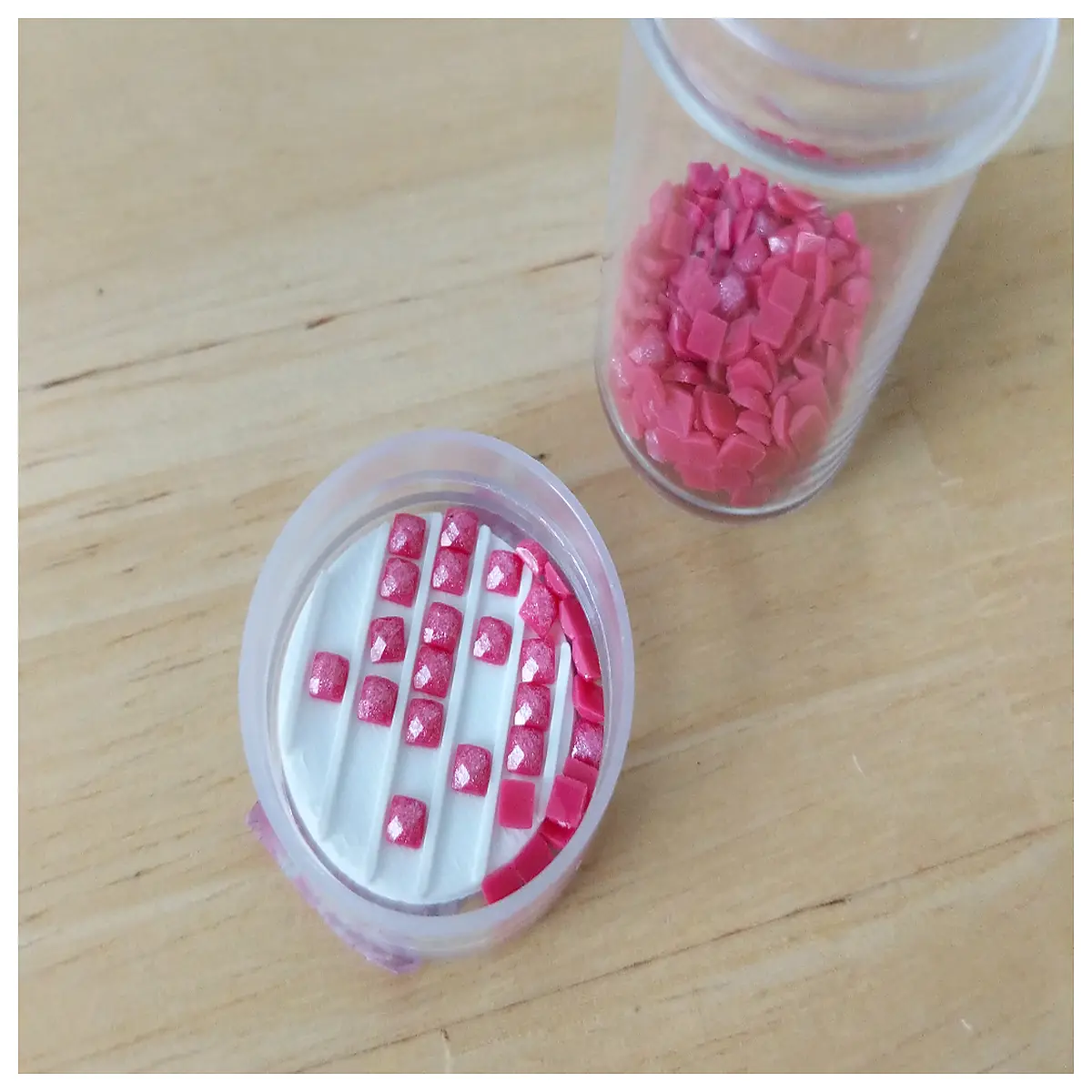 square painting jar lid insert liner adhesive backing for craft storage