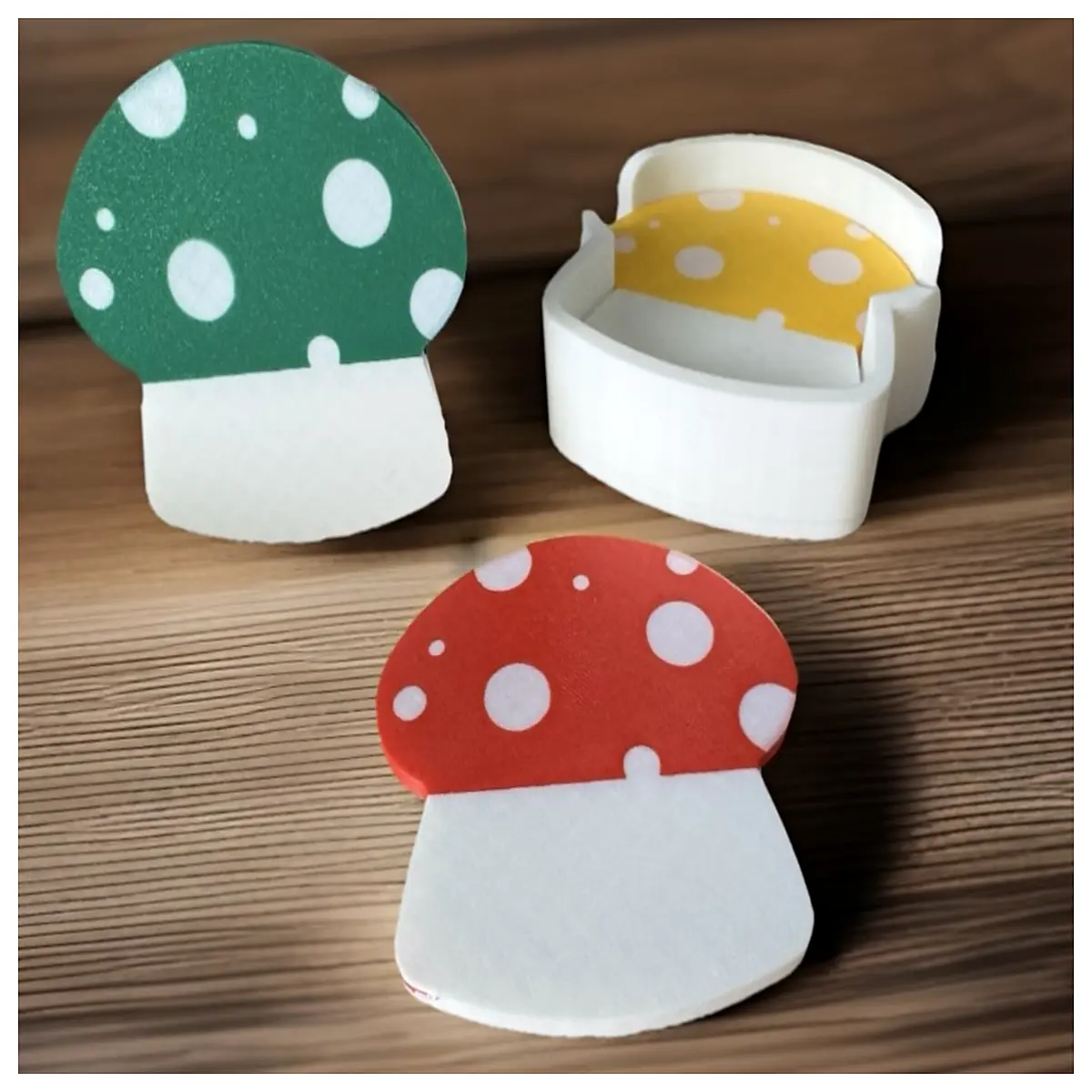 cute mushroom coasters for drinks wine glass table protector cork silicone non slip kitchen decor