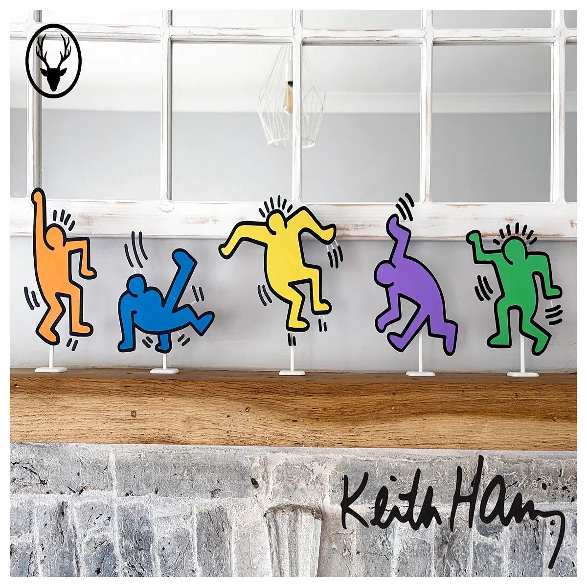 keith haring dancing figures wall art print art graffiti poster for living room bedroom decor