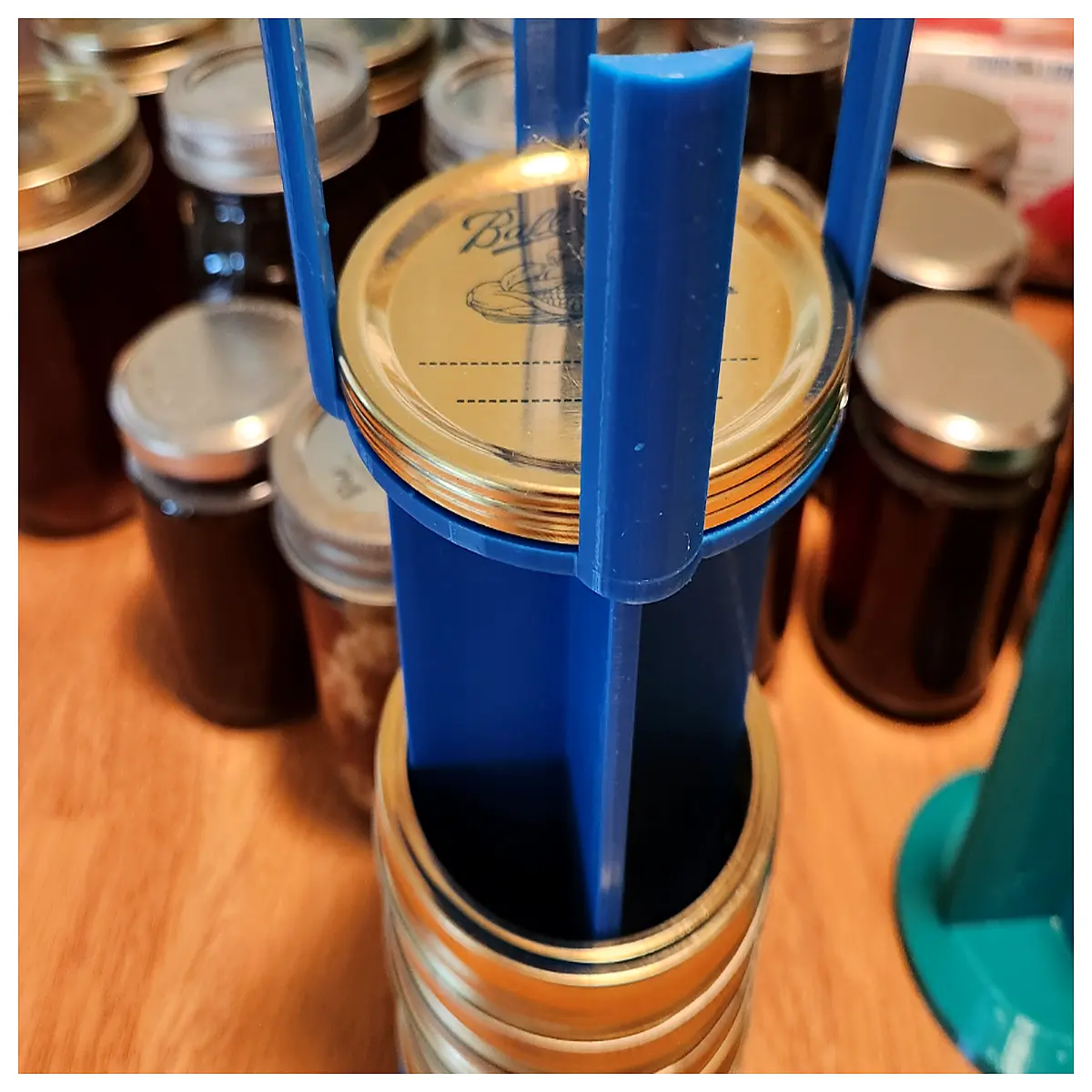 mason jar lid organizer rack storage holder for canning lids rings caps kitchen pantry cabinet shelf