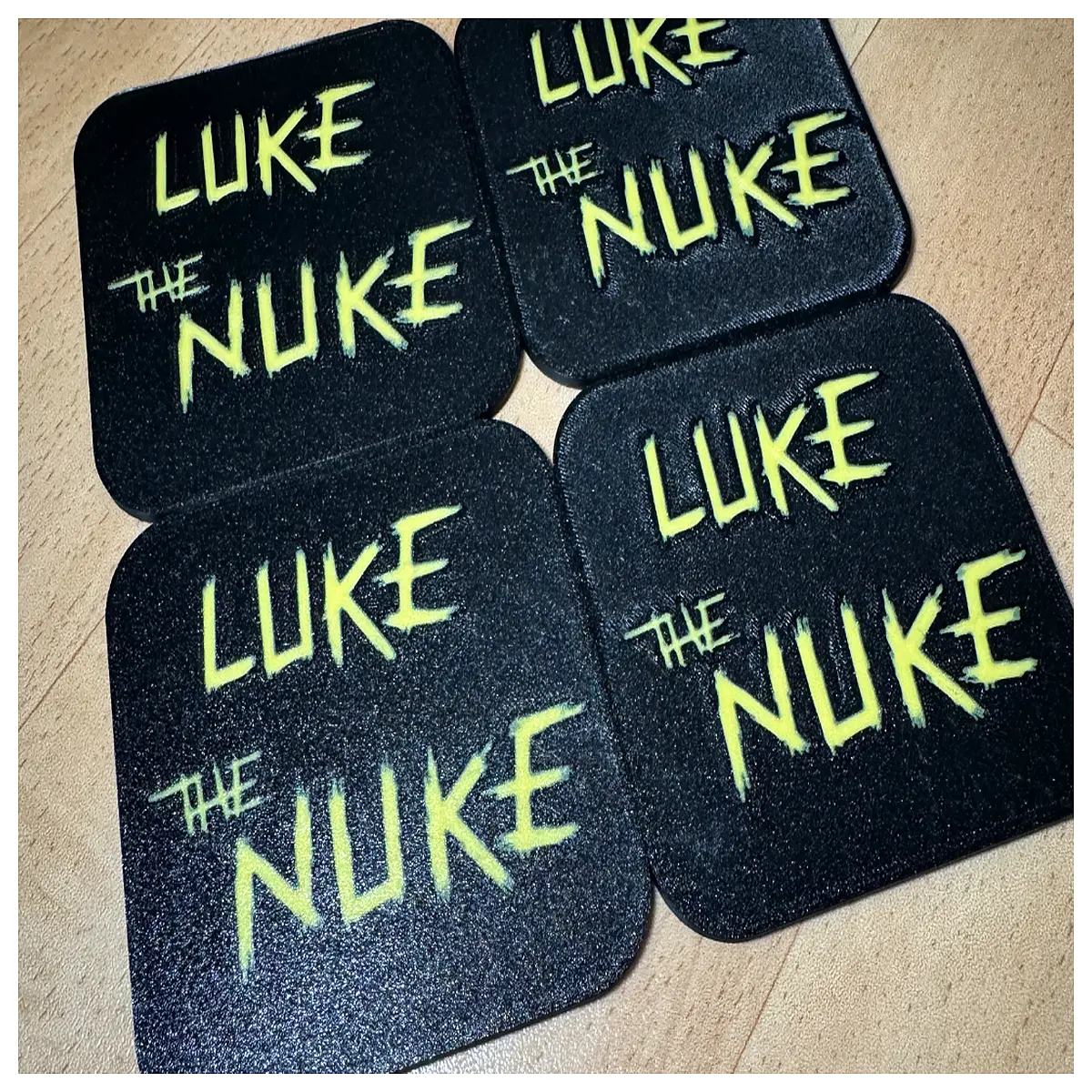 luke destroyer coaster set sci fi movie memorabilia drink mat durable resin table protector for fans