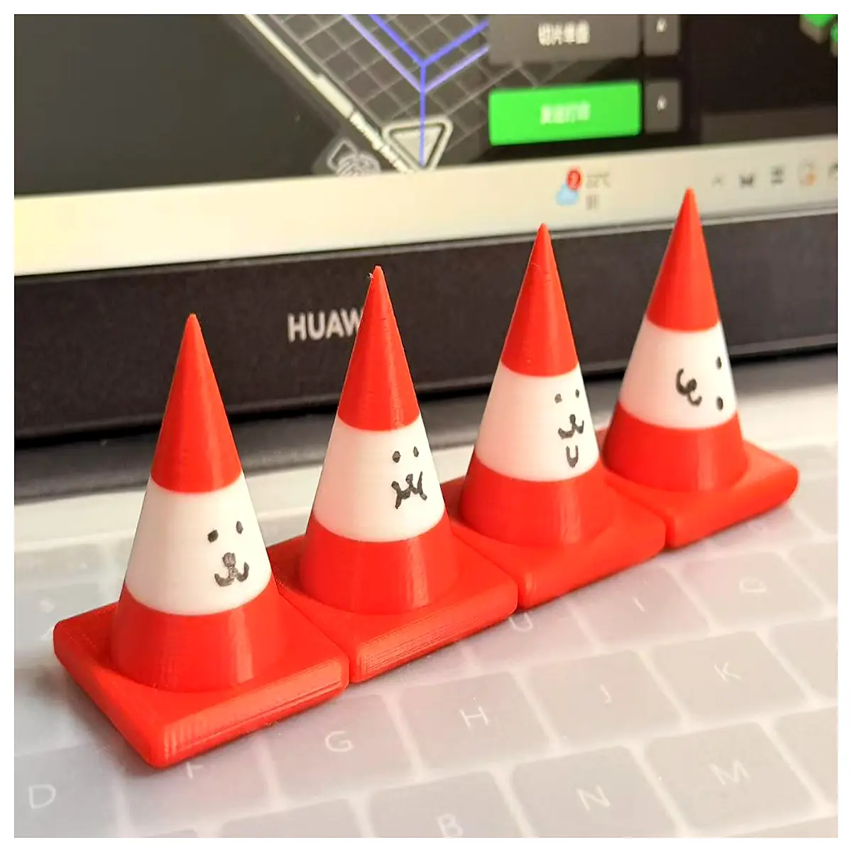 cute bear roadblock sign funny cartoon character barrier sticker for home office desk decoration playful warning symbol
