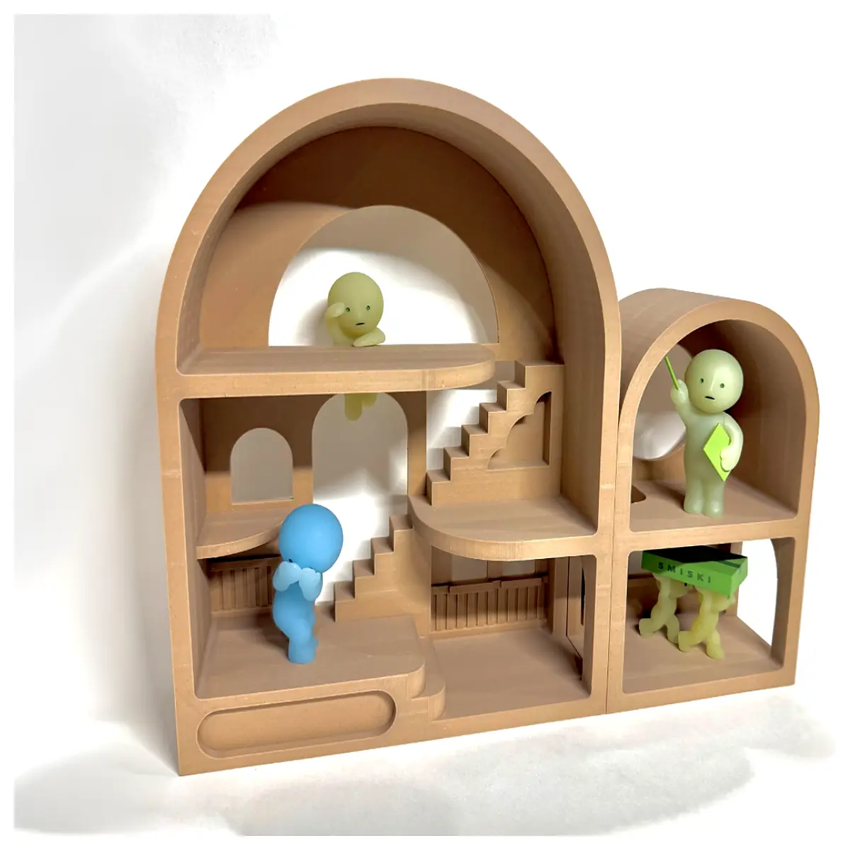 cute house figurine set collectible resin animal dolls for home decor shelf