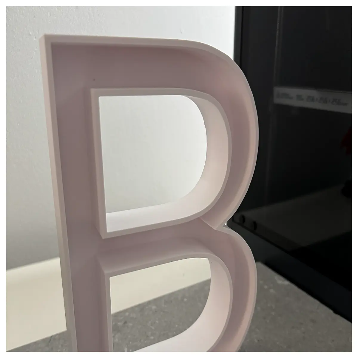 large alphabet letter b prop 20x3cm monogram sign with frame diy wedding backdrop decor party initial