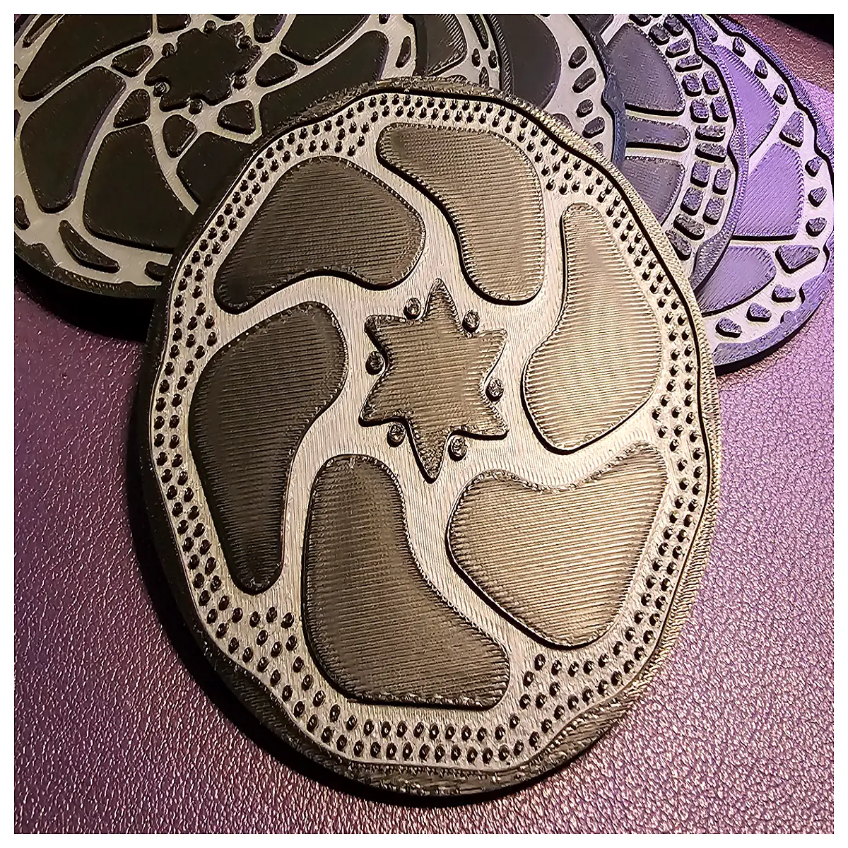 brake disc coasters heat coaster for bike parts storage durable rubber pad to discs from scratches and dirt