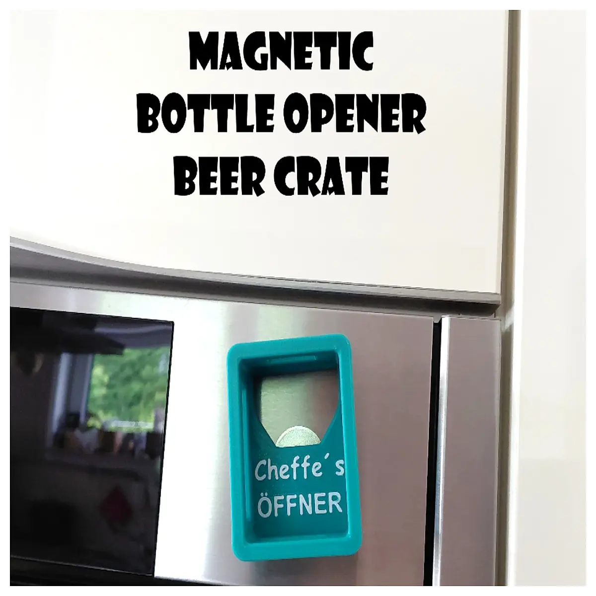 magnetic beer bottle opener fridge mount duty cap remover bar tool