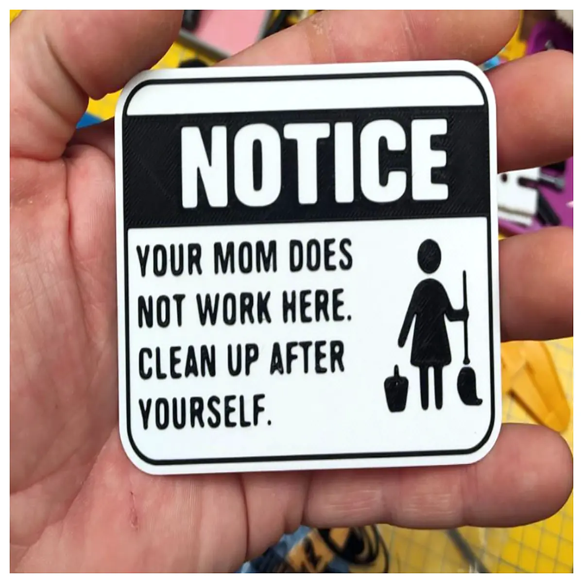 funny mom not working here sticker for car window laptop water bottle