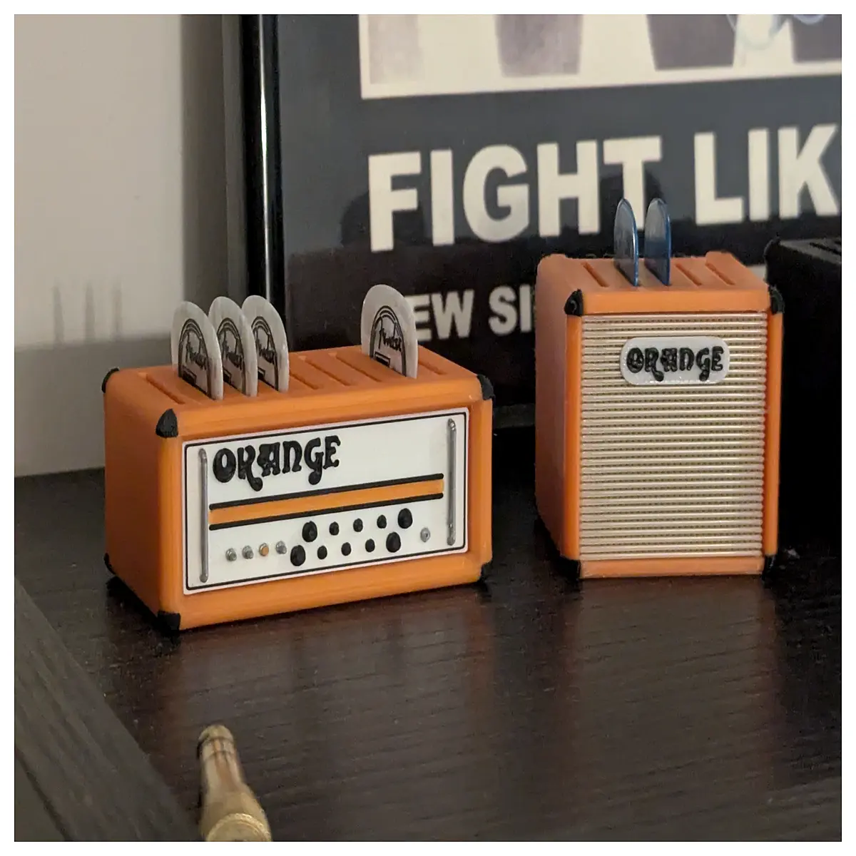 orange ad30 guitar amp pick holder clip storage for 9 picks accessories