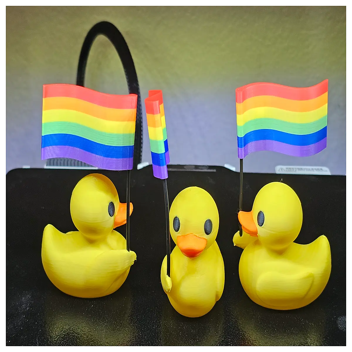cute rainbow rubber duck with flag toy for bathtub bath time fun kids baby gifts