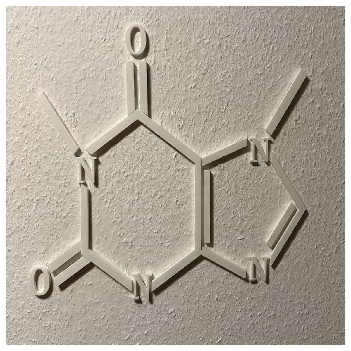 chemistry nerd decor caffeine molecule wall art science lab poster geek room aesthetic molecular structure canvas