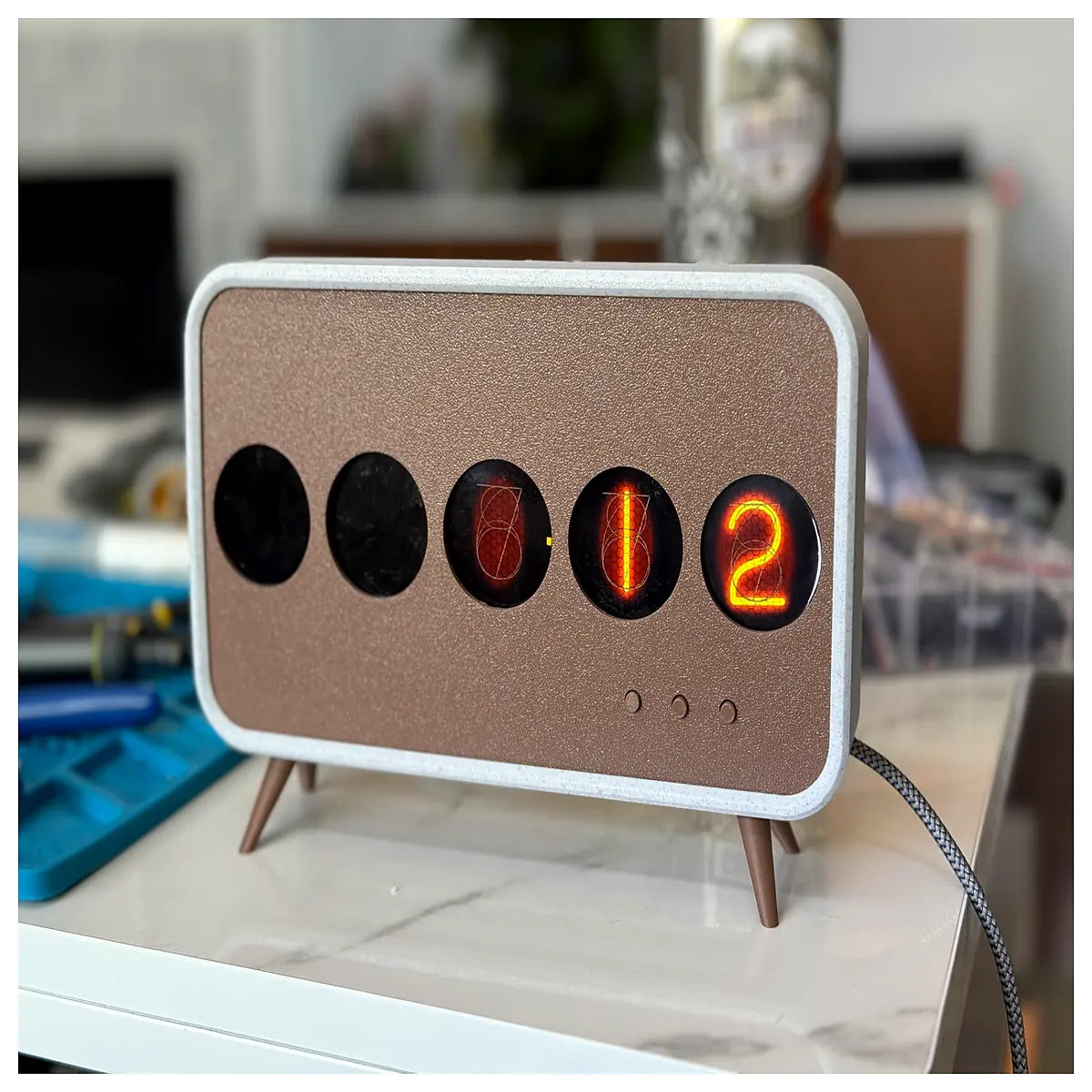 vintage info sphere box retro data storage container decorative desk organizer