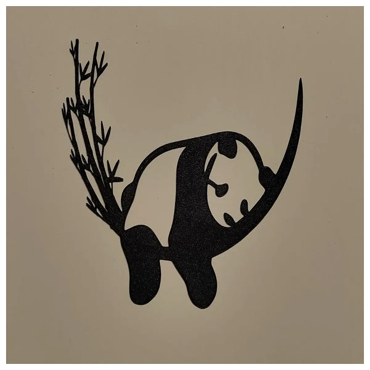 black panda silhouette wall decal vinyl sticker for nursery decor kids room art mural