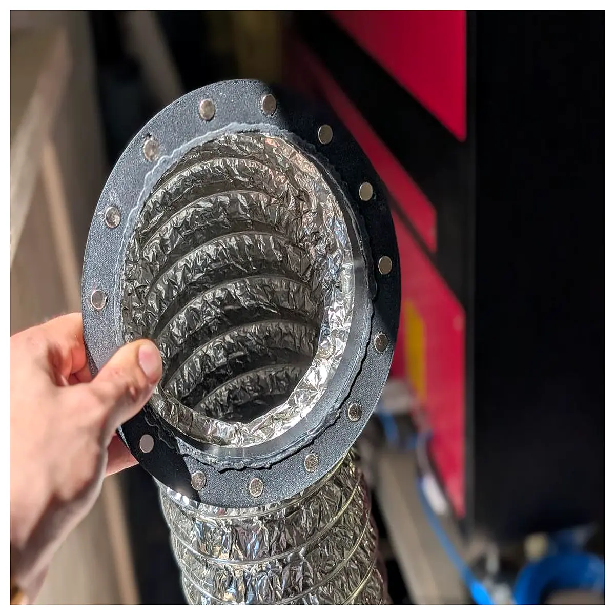magnetic pipe cap hose connector fitting 150mm 125mm industrial vacuum collection seal gasket tube