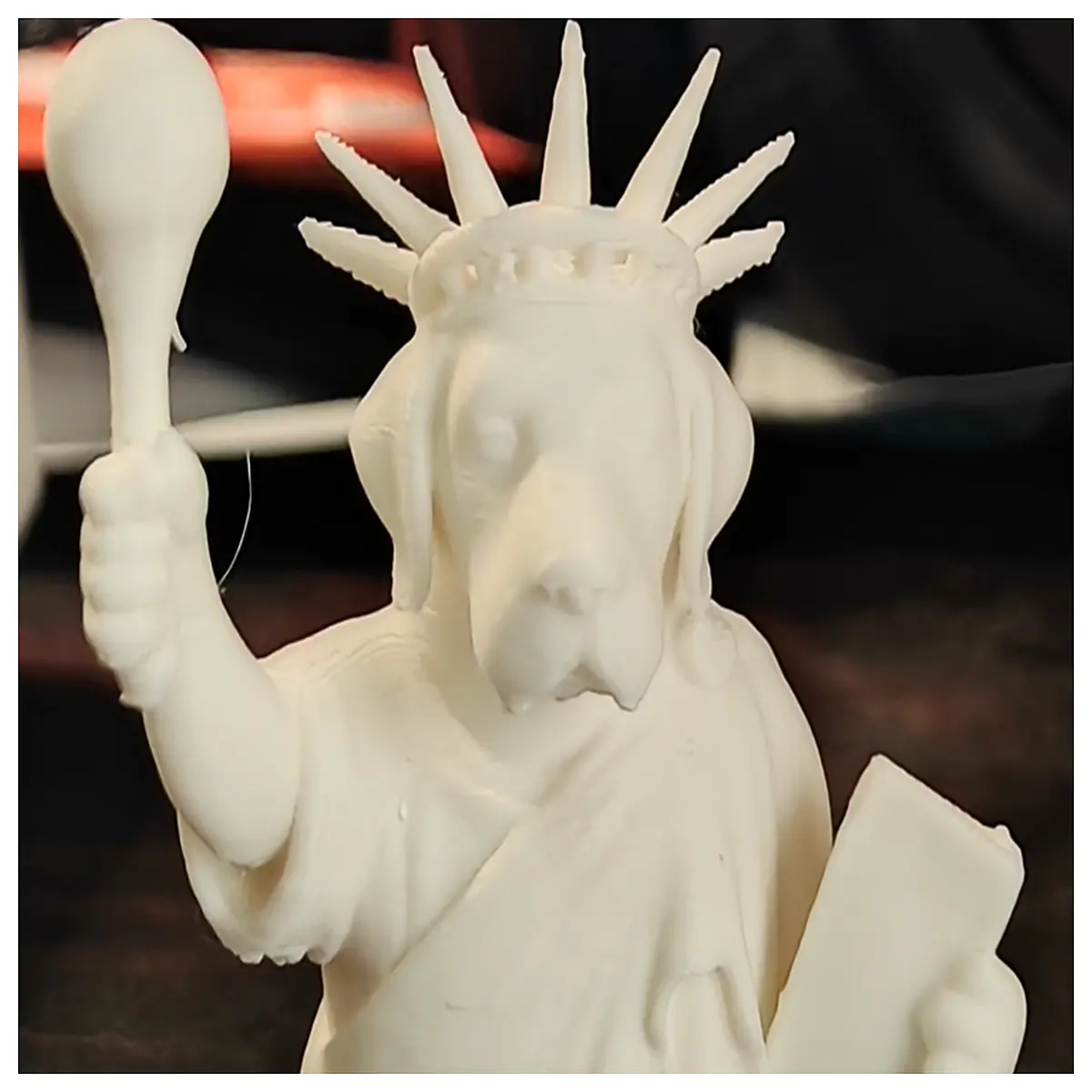 liberty statue dog figurine freedom goddess pet ornament american symbol resin animal decor