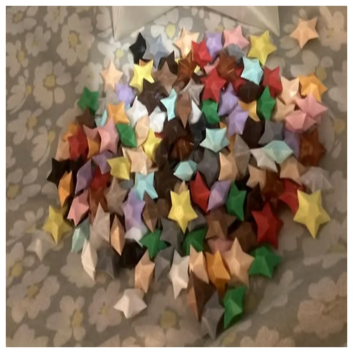 diy paper stars hanging decoration origami star garland for nursery room wall art gold silver metallic starry night craft