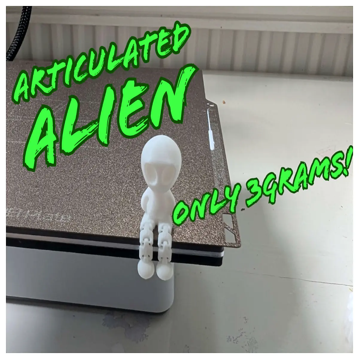 articulated alien action figure with movable legs posable sci fi toy for