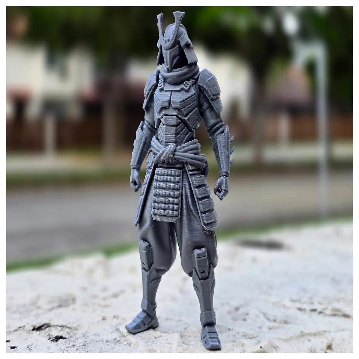 mecha samurai robot statue for desk sentinel figure collectible home decor gift