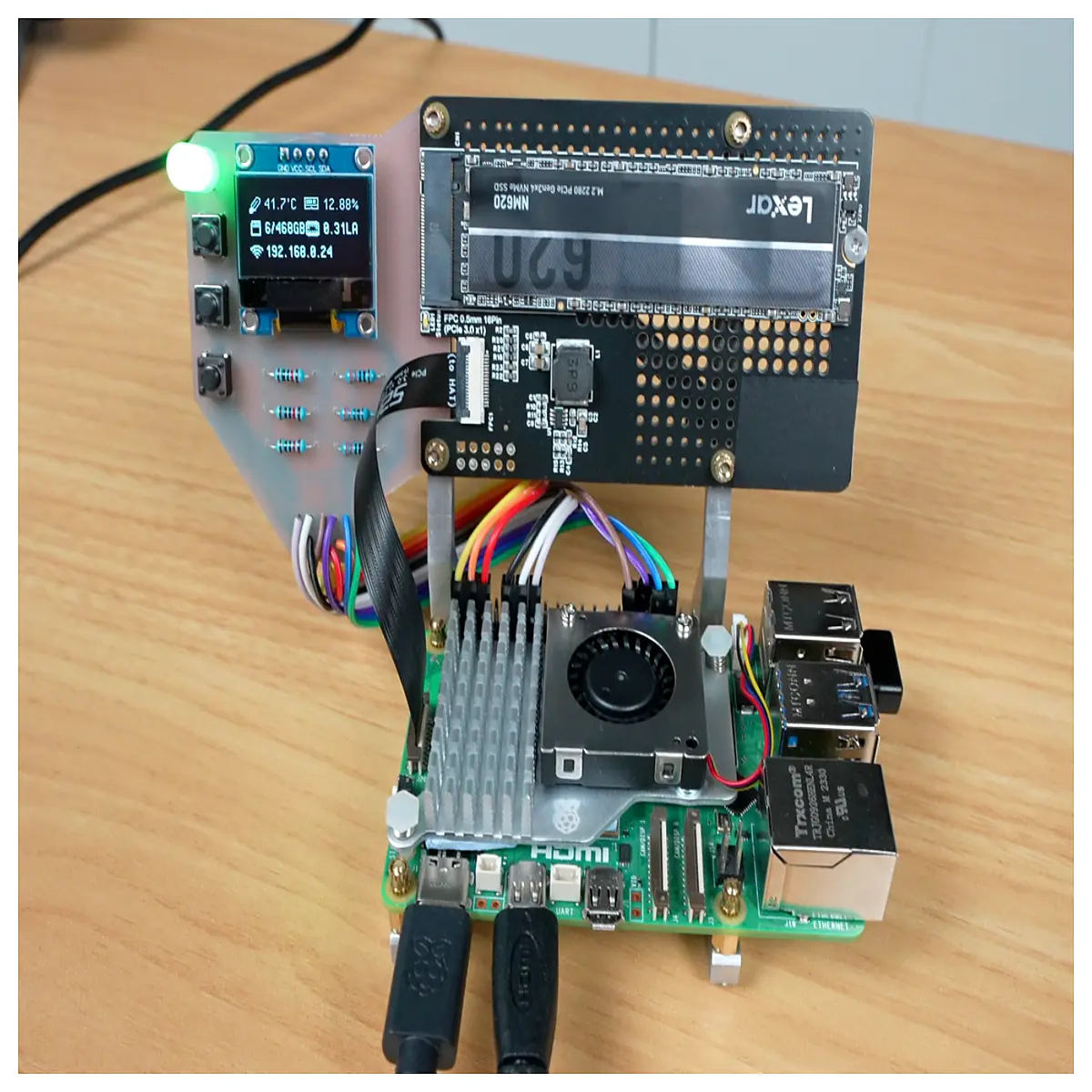 raspberry pi 5 single board computer open test bench prototype development for iot automation and electronics prototyping