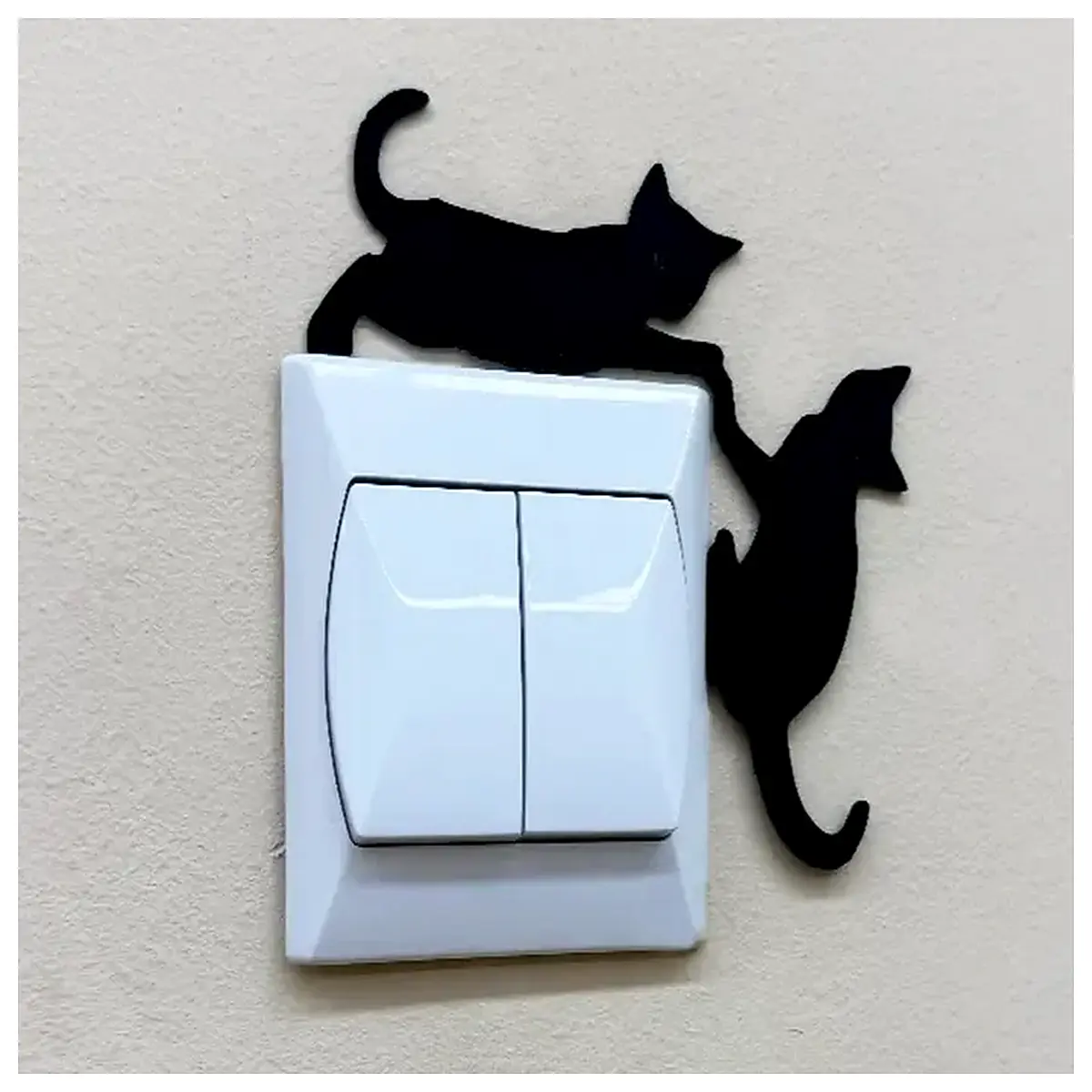 cat wall decor funny animal art print modern minimalist home office decoration cute pet figurine shelf accent