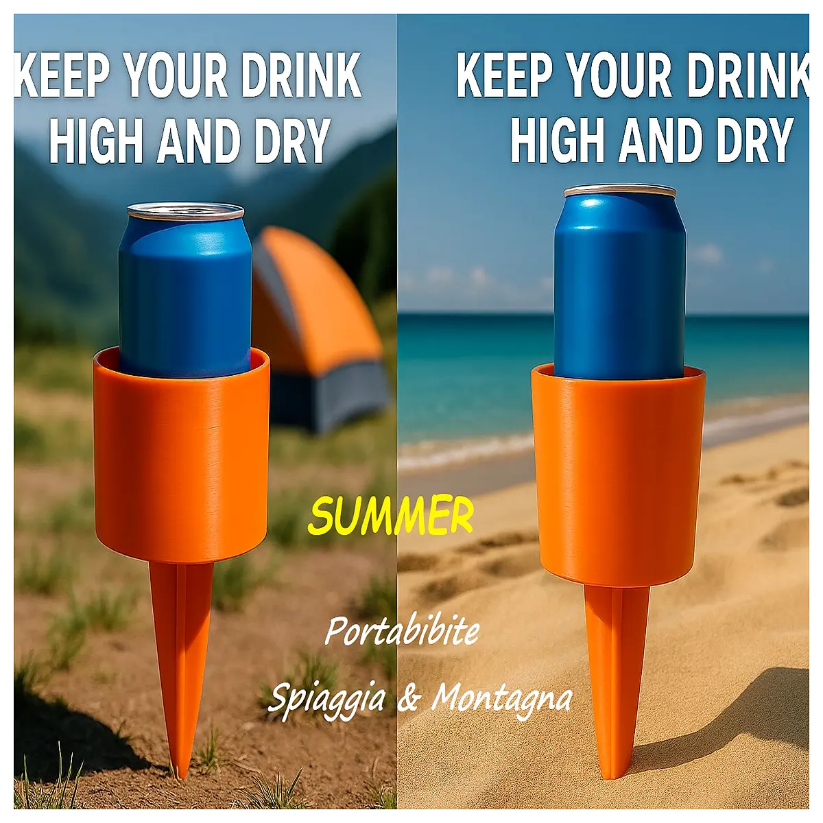 insulated drink holder for beach camping hiking mountain trekking outdoor adventure gear