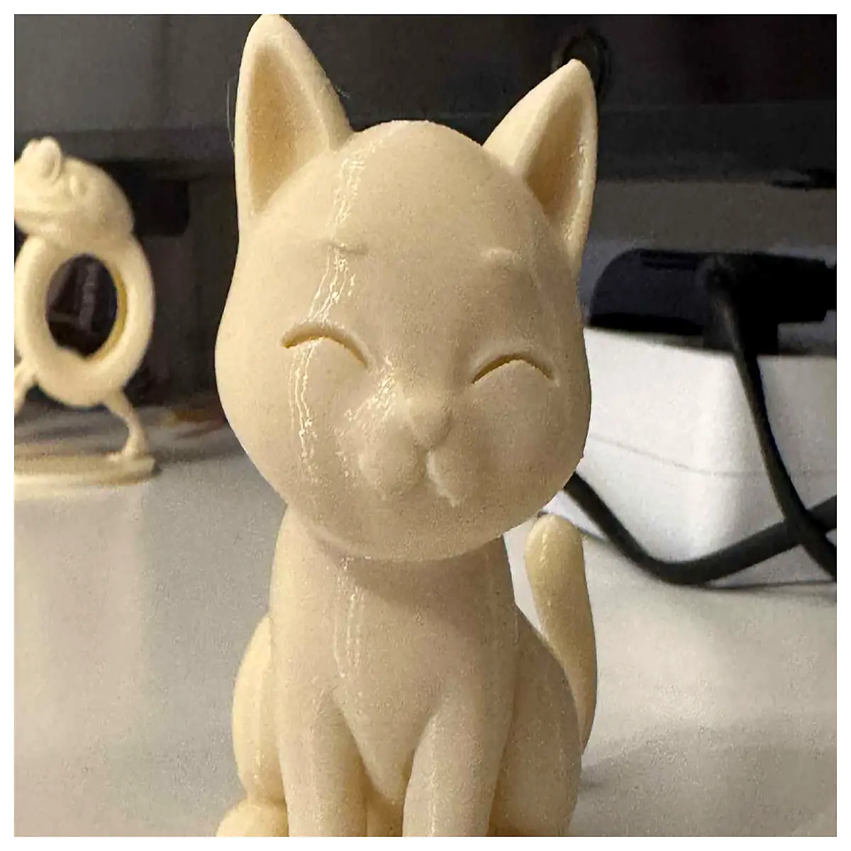 cute cat statue figurine for home decor shelf desk ornament