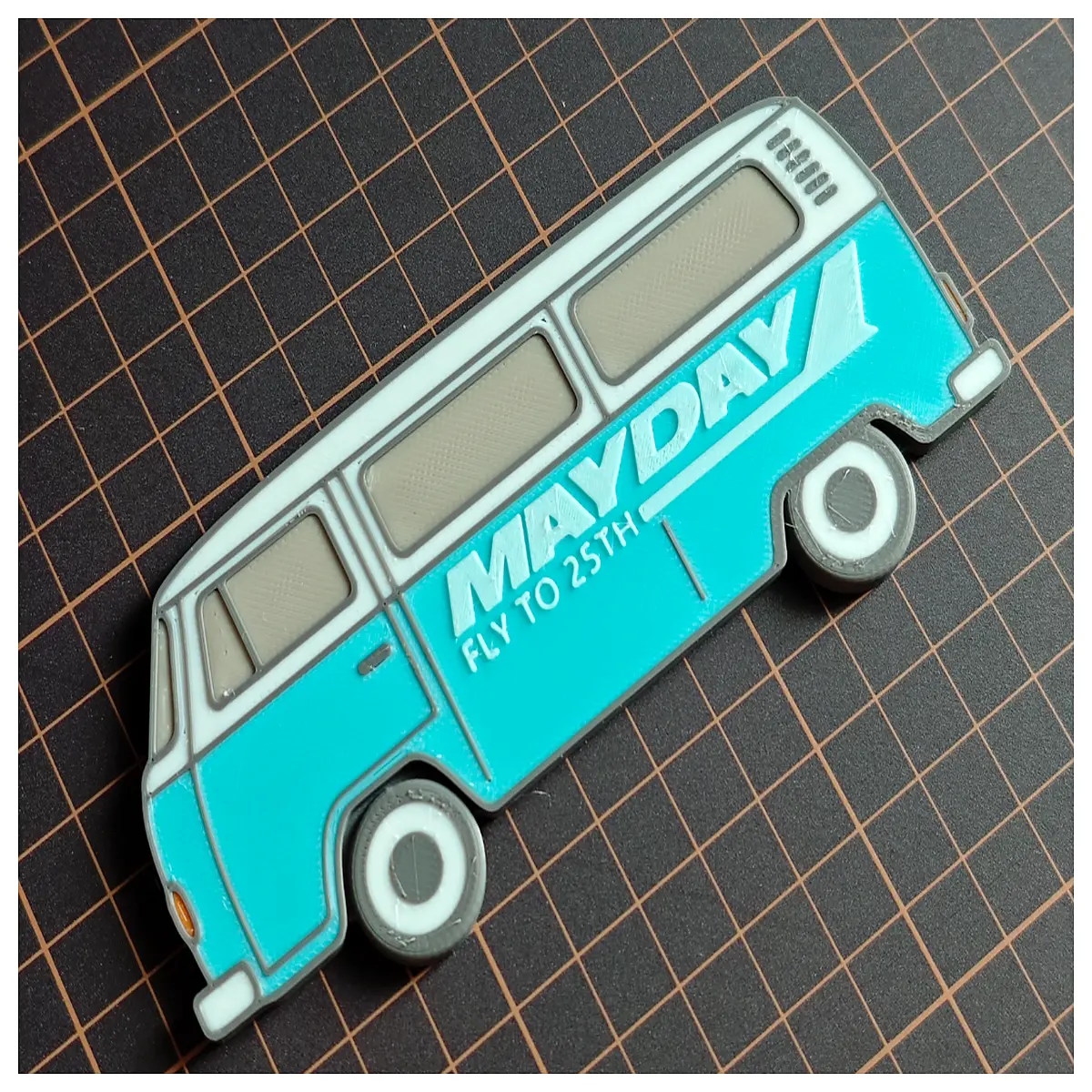 mayday band fridge magnet bus souvenir collectible music merch