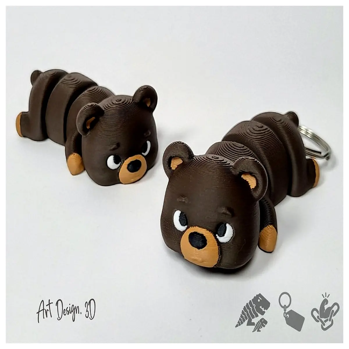 articulated plush bear with movable joints flexible posable stuffed animal toy for kids