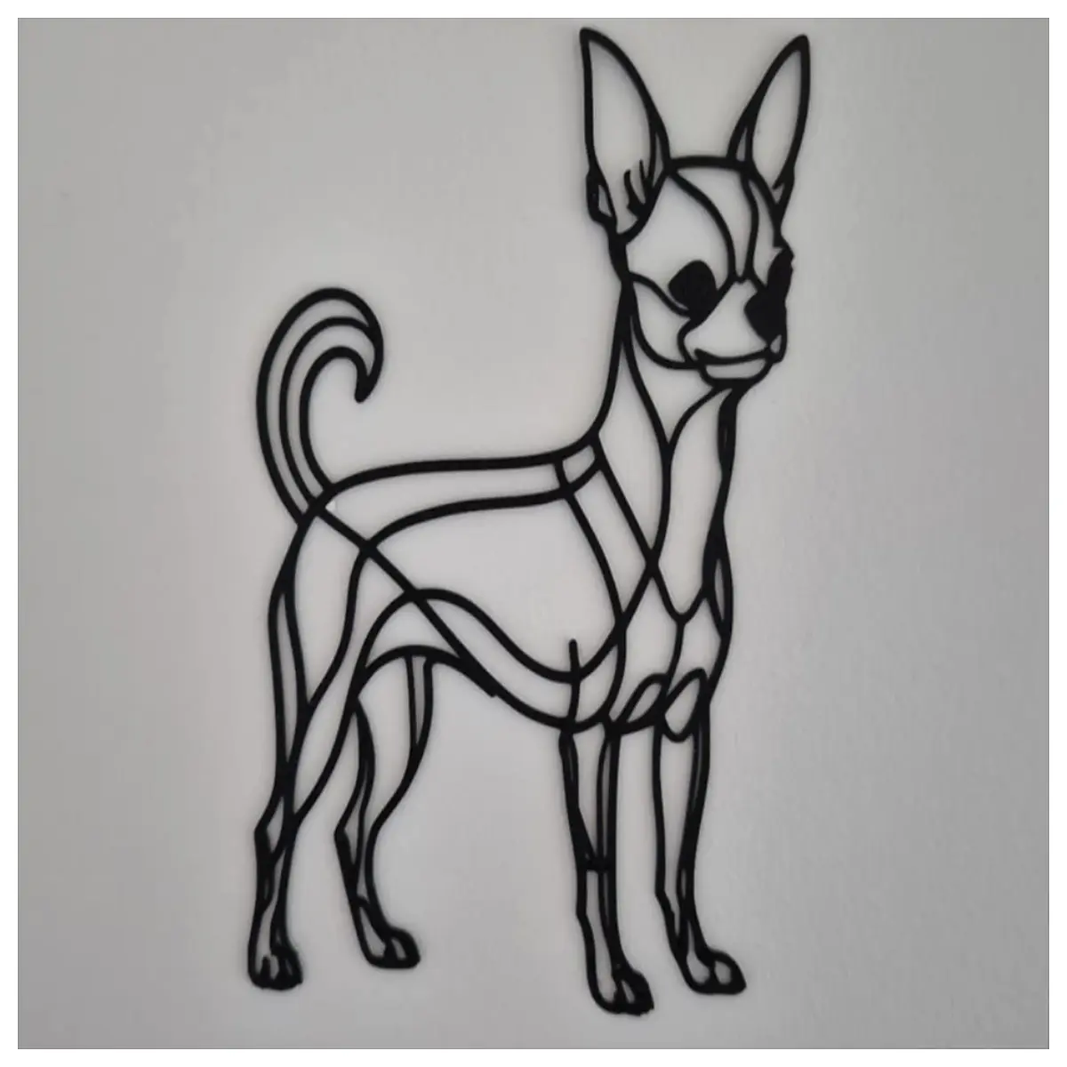 chihuahua dog wall art print cute small breed animal painting for living room decor