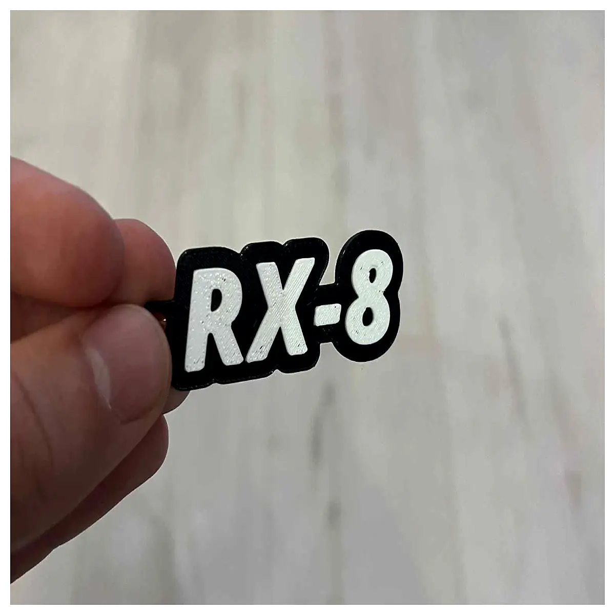 rx 8 keychain metal pendant car key ring accessory for fans