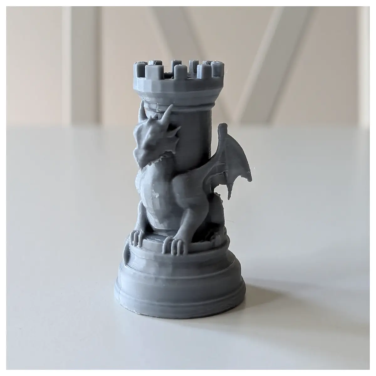fantasy chess rook piece medieval knight castle tower figurine for board game collection