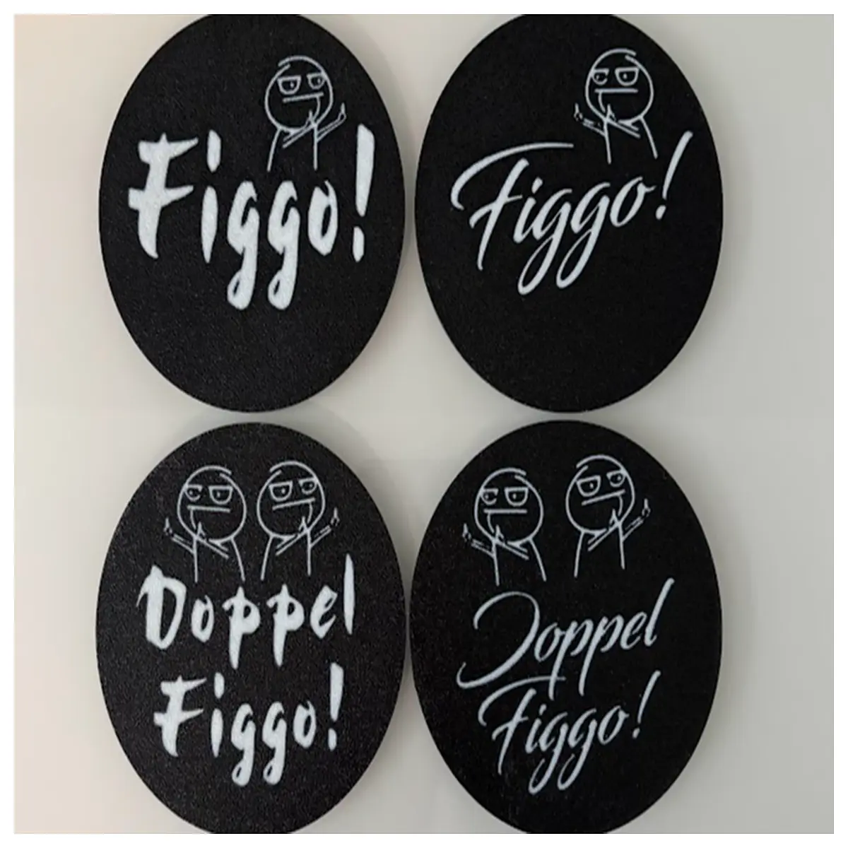 cute beer coaster set figgo 10cm non slip drink mat for table protection