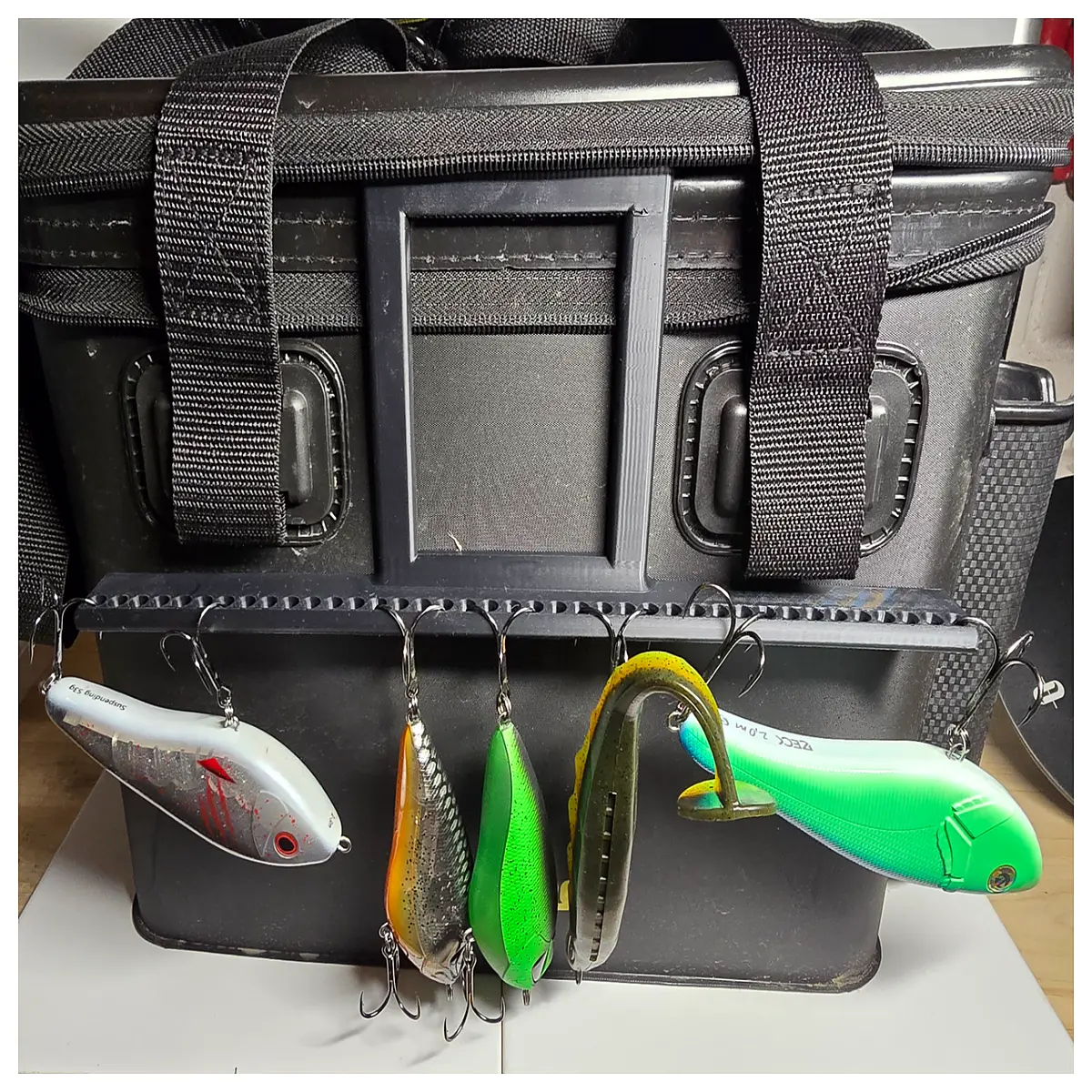 fishing bait container with compartments waterproof tackle box for hooks lures portable fishing gear storage organizer