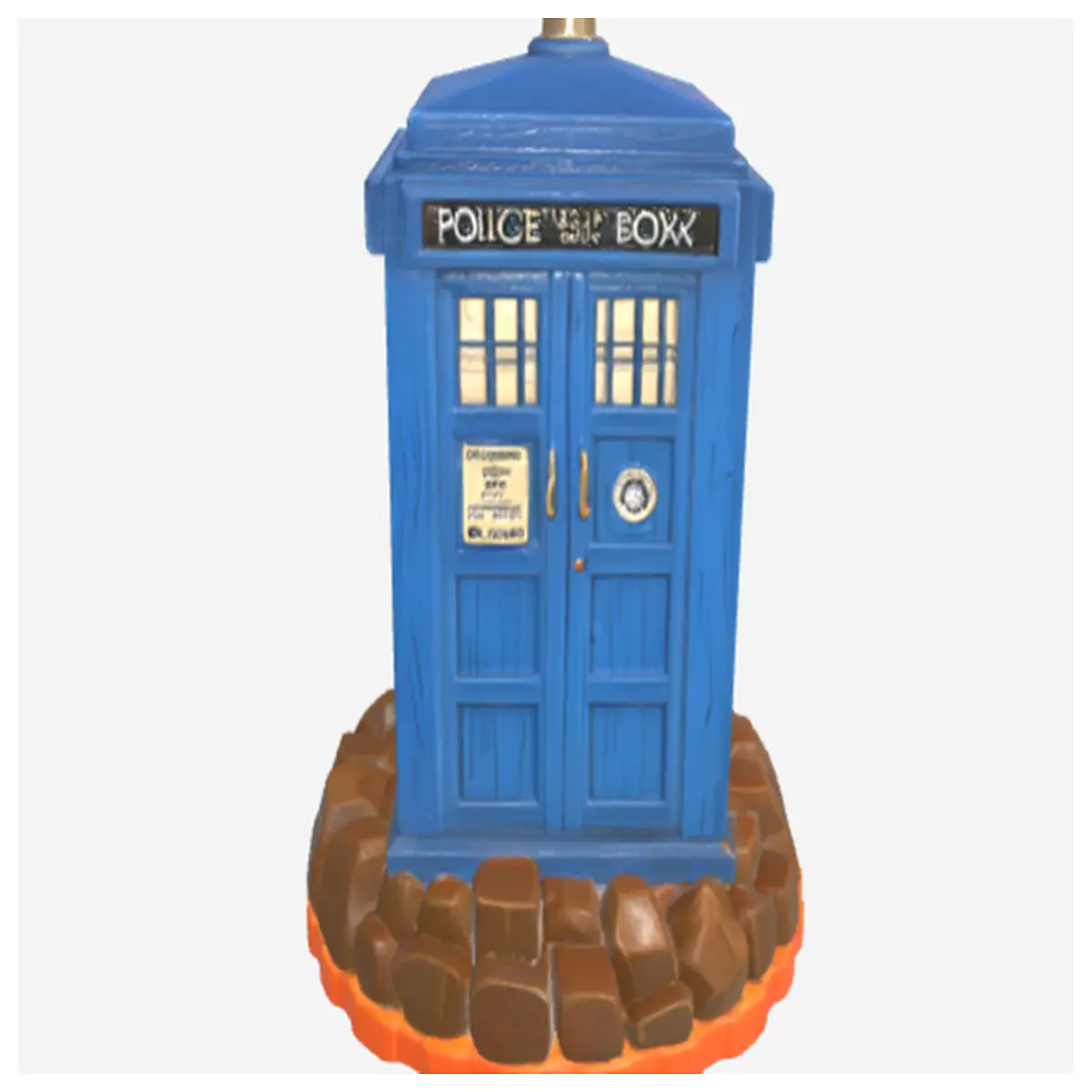 polycarbonate tardis blue police box for doctor who fans home decor shelf