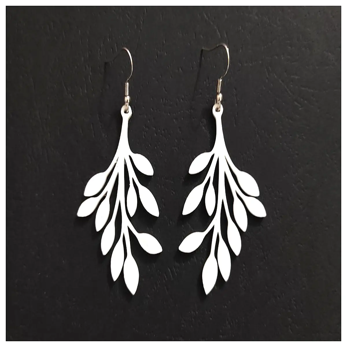 delicate moon leaf dangle earrings for women lightweight boho chic drop jewelry airy nature inspired fashion accessories