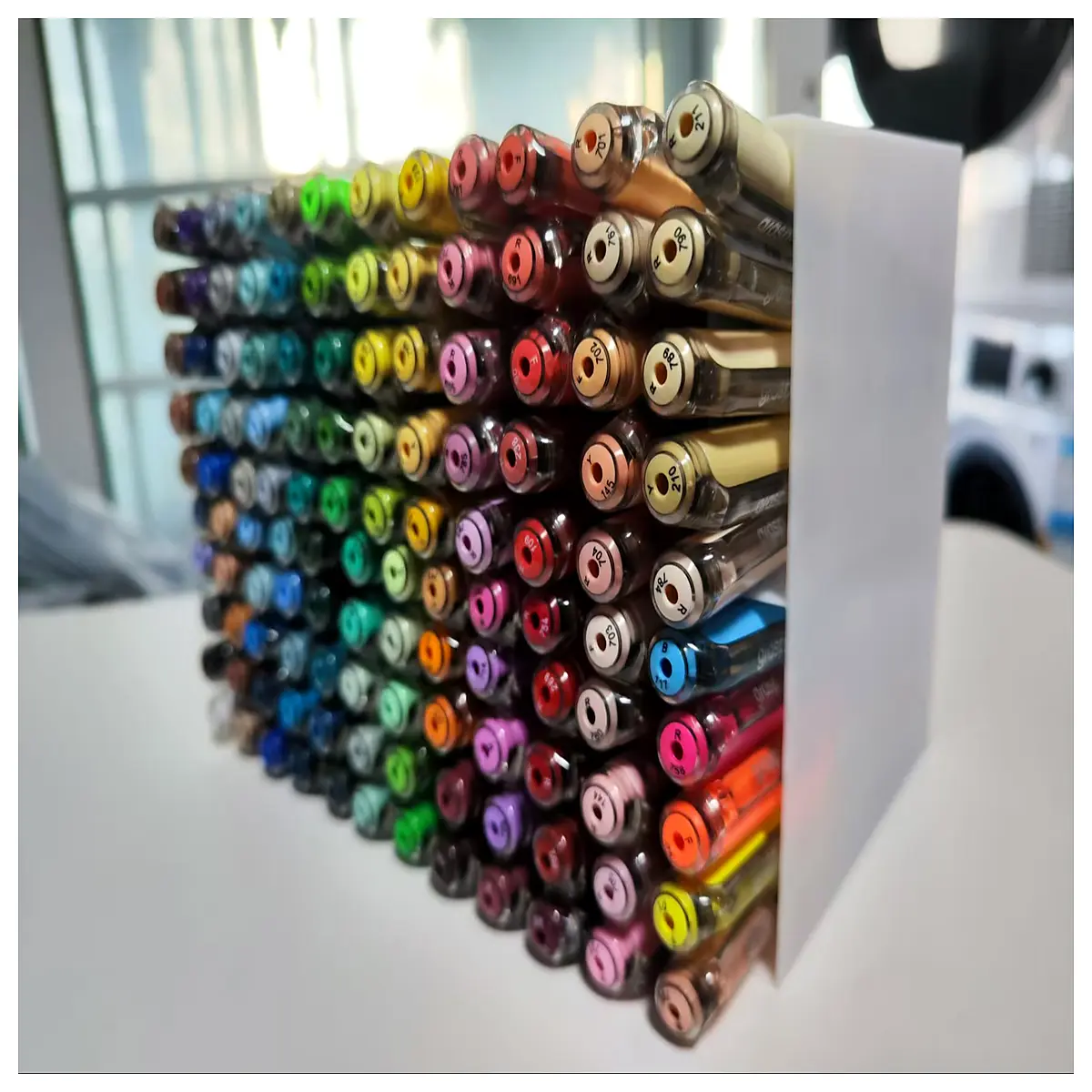flat marker storage organizer tray for 120 markers lightweight desktop art supply holder