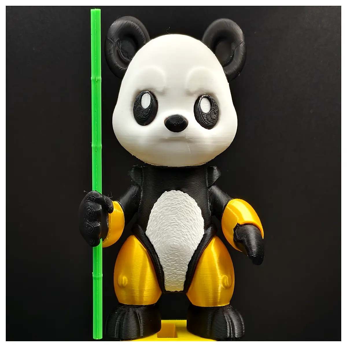 11cm panda action figure collectible disassembled parts assembly toy for